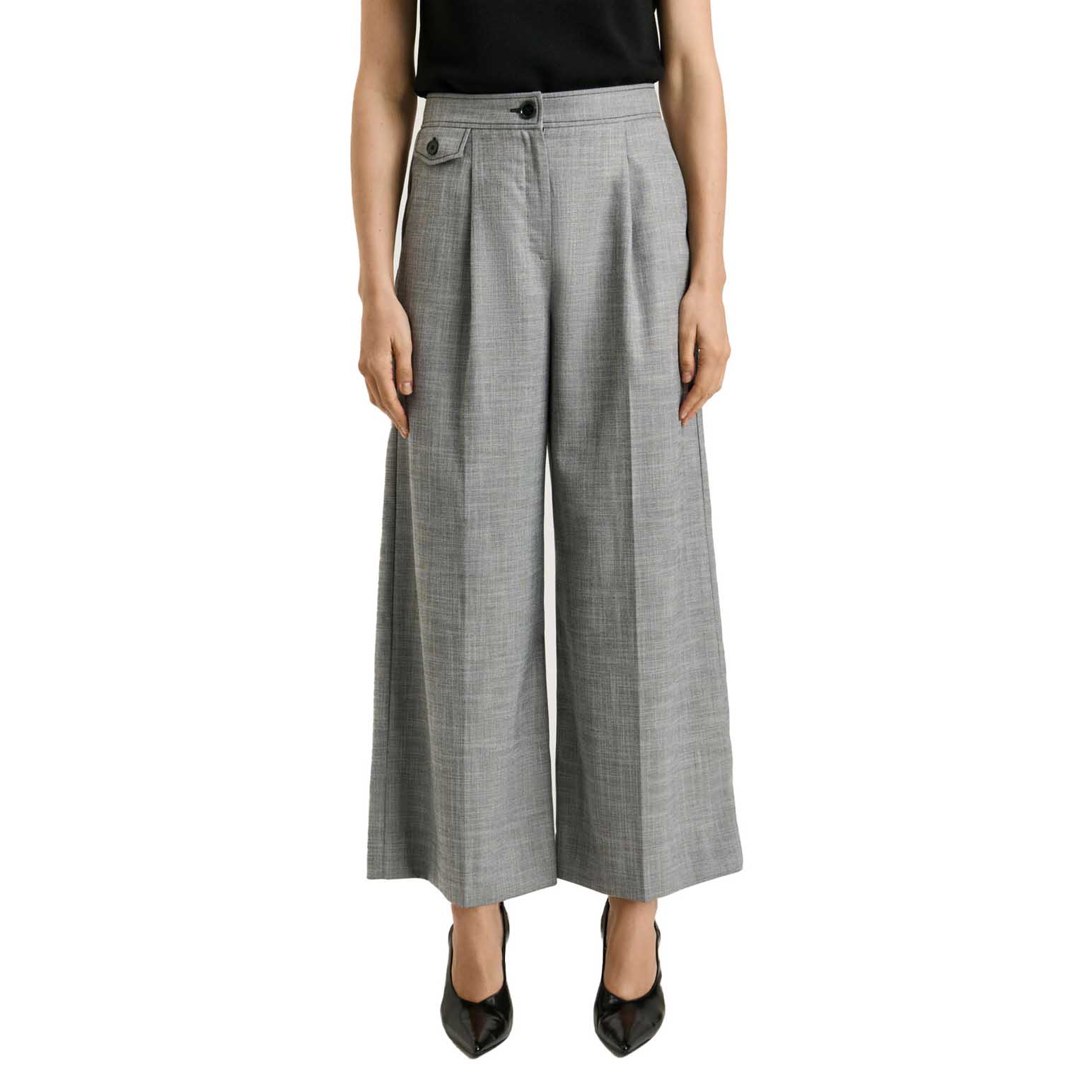 Veronika Maine Monochrome Twill Cropped Pant